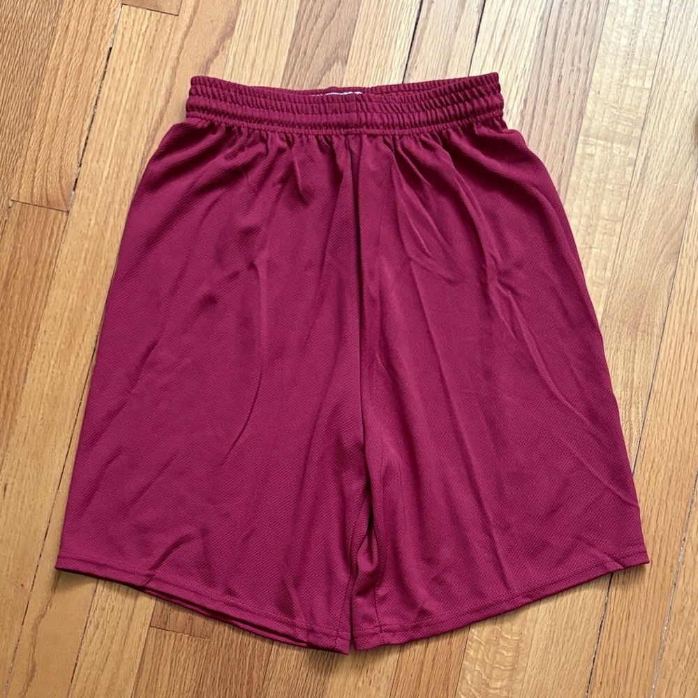 new dark raspberry mesh basketball athletic shorts pump covers